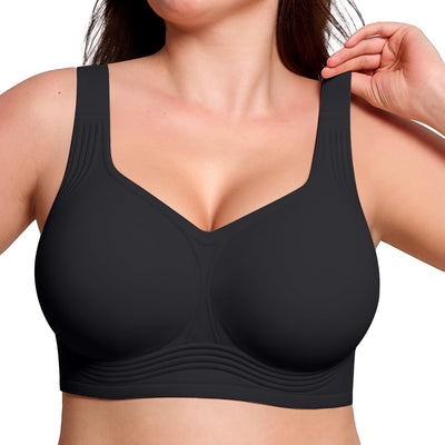 Women's Full Coverage Wireless Jelly Bra – Soft Padded Everyday T-Shirt Bra