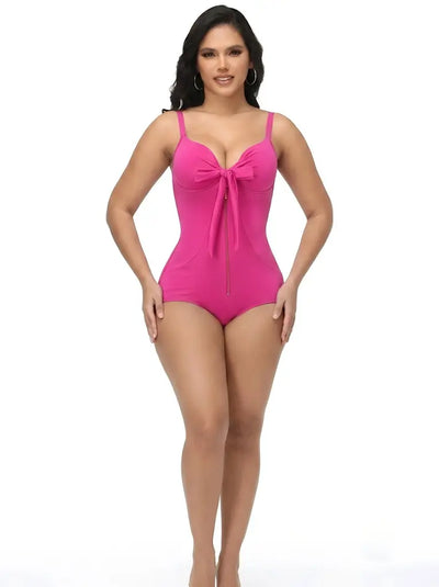 SummerVibes Tummy Control Tie Knot One Piece Swimsuit | Push-Up Slimming Bathing Suit