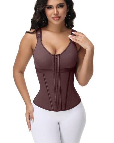 Hourglass Sculpting Workout Vest | Zip & Adjustable Hooks