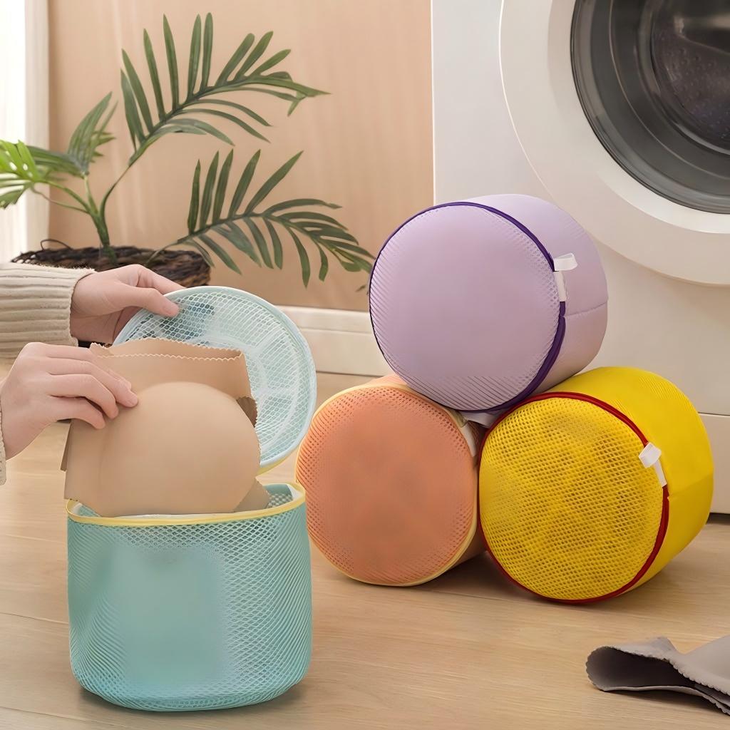 [2packs]Cylinder Lingerie Laundry Wash Bag – Anti-Deformation Bra Protection Bag