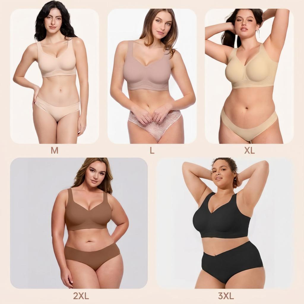 Women's Full Coverage Wireless Jelly Bra – Soft Padded Everyday T-Shirt Bra