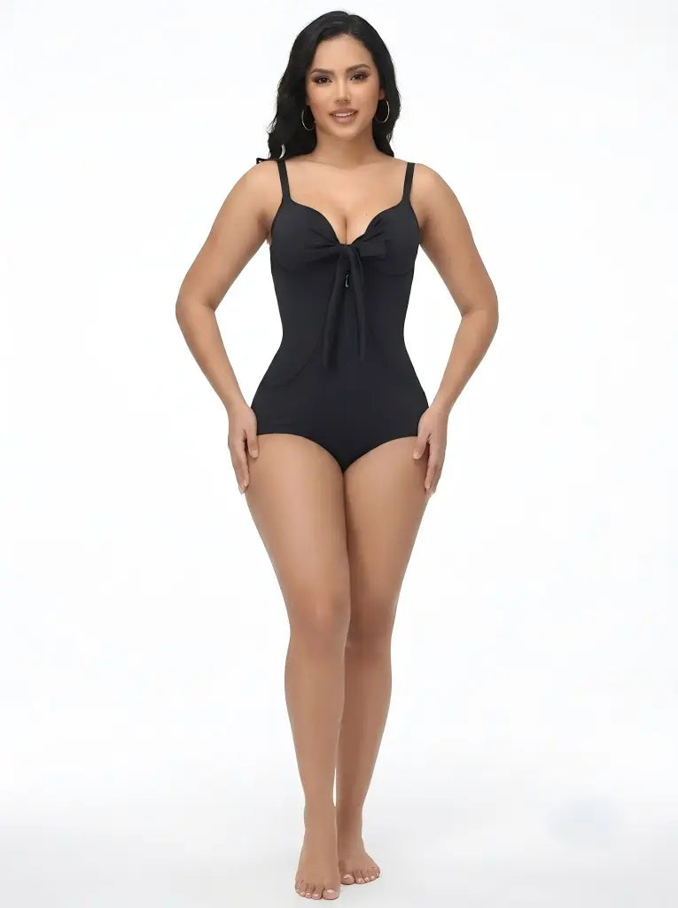 SummerVibes Tummy Control Tie Knot One Piece Swimsuit | Push-Up Slimming Bathing Suit