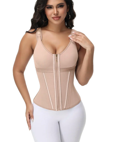 Hourglass Sculpting Workout Vest | Zip & Adjustable Hooks