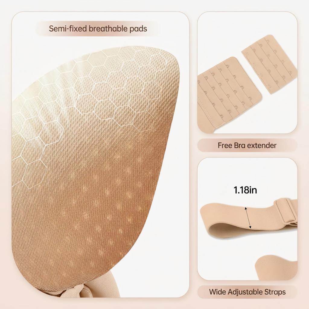 Women's Full Coverage Wireless Jelly Bra – Soft Padded Everyday T-Shirt Bra
