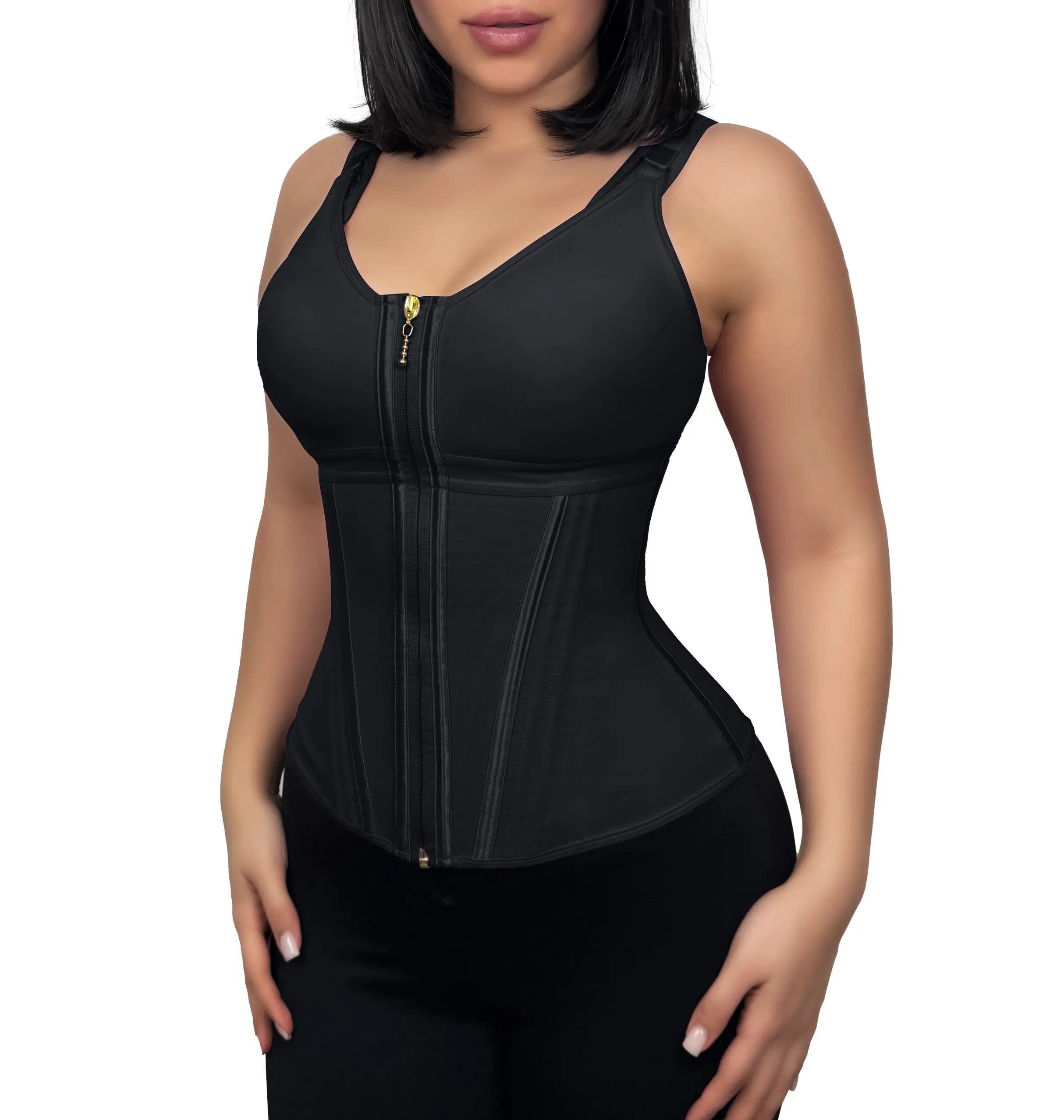 Hourglass Sculpting Workout Vest | Zip & Adjustable Hooks