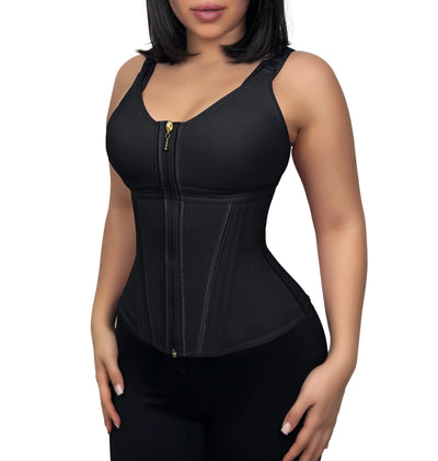 Hourglass Sculpting Workout Vest | Zip & Adjustable Hooks