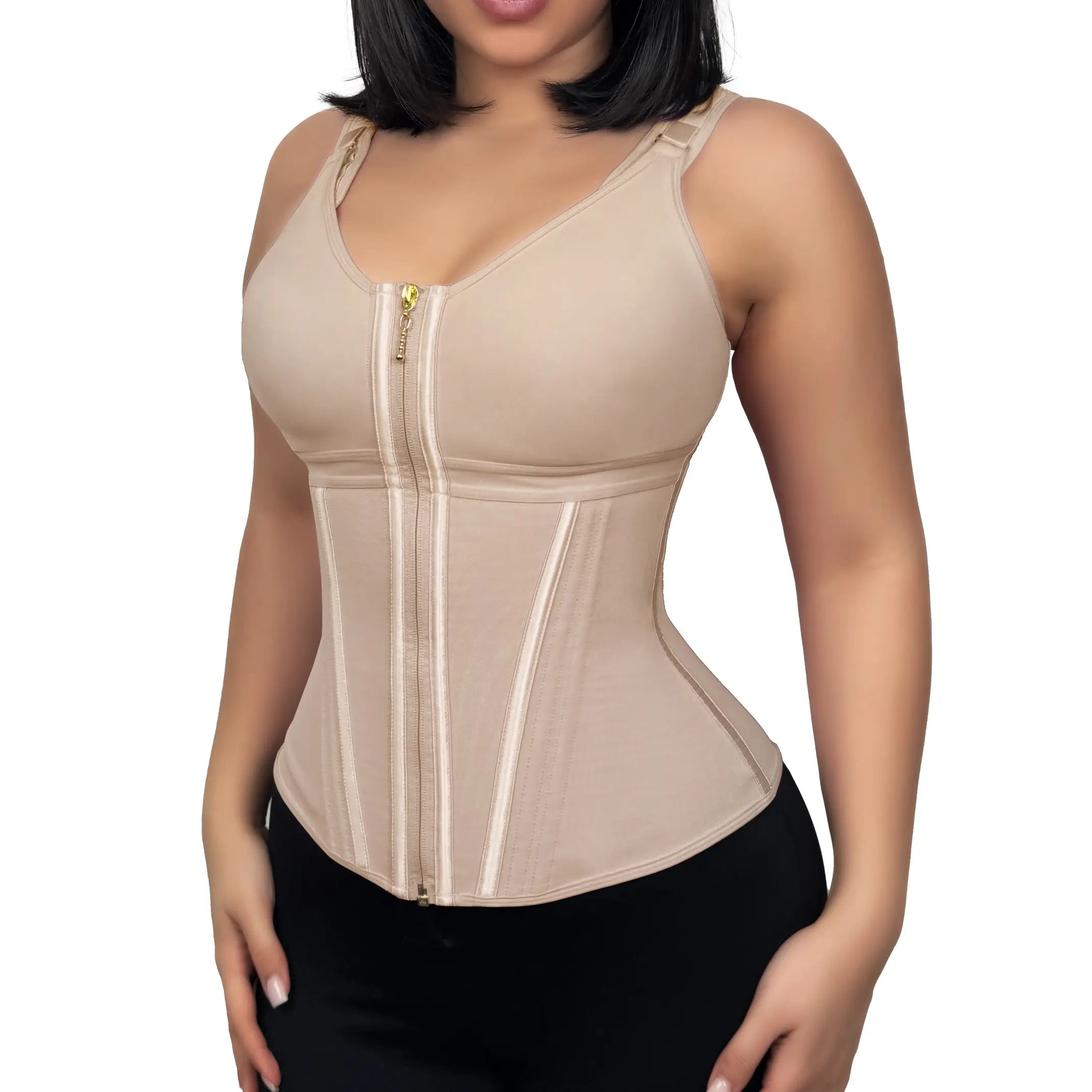 Hourglass Sculpting Workout Vest | Zip & Adjustable Hooks