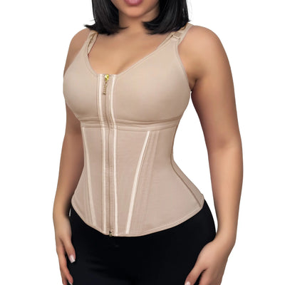 Hourglass Sculpting Workout Vest | Zip & Adjustable Hooks