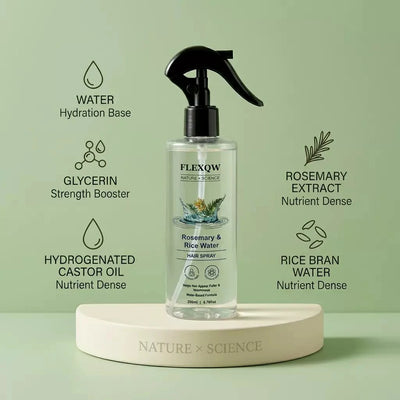 [2packs]Rosemary + Fermented Rice Water Hair Mist (200ml) | Fast-Absorbing, Soft & Smooth Non-Greasy Formula