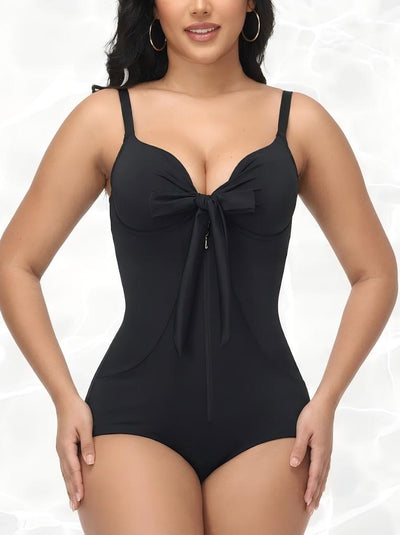 SummerVibes Tummy Control Tie Knot One Piece Swimsuit | Push-Up Slimming Bathing Suit